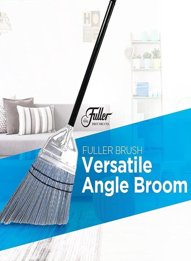 Fuller Brush Angle Broom – Heavy Duty Broom with Split End Bristles, Steel Handle, Indoor/Outdoor Floor Sweeper for Home, Garage, Patio - Image 3